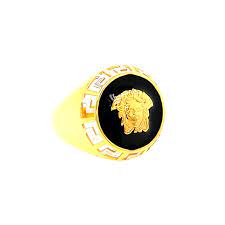 22K Gold Big Versace Ring